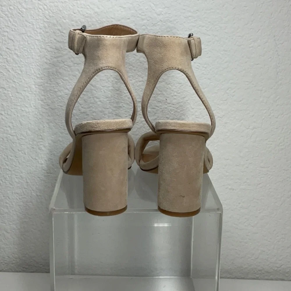Madewell Rosalie Suede High Heel Sandal Sand Dune Size 7 - Picture 8 of 11